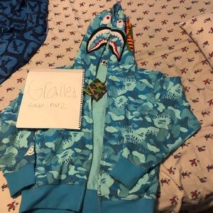 Blue bape hoodie